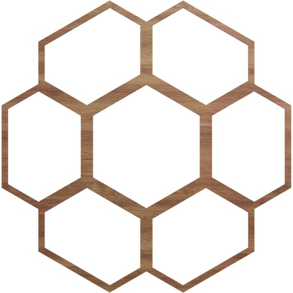 Ekena Millwork Florin Wood Fretwork Pierced Ceiling Medallion, Walnut, 38"OD x 16 1/4"ID x 1/4"T CMWP38X38X0250FOWA - main